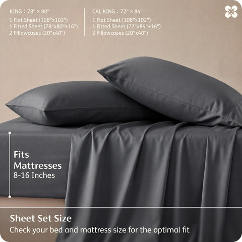 Bedsure styled bedroom image showing cool, calming sleep setting benefit