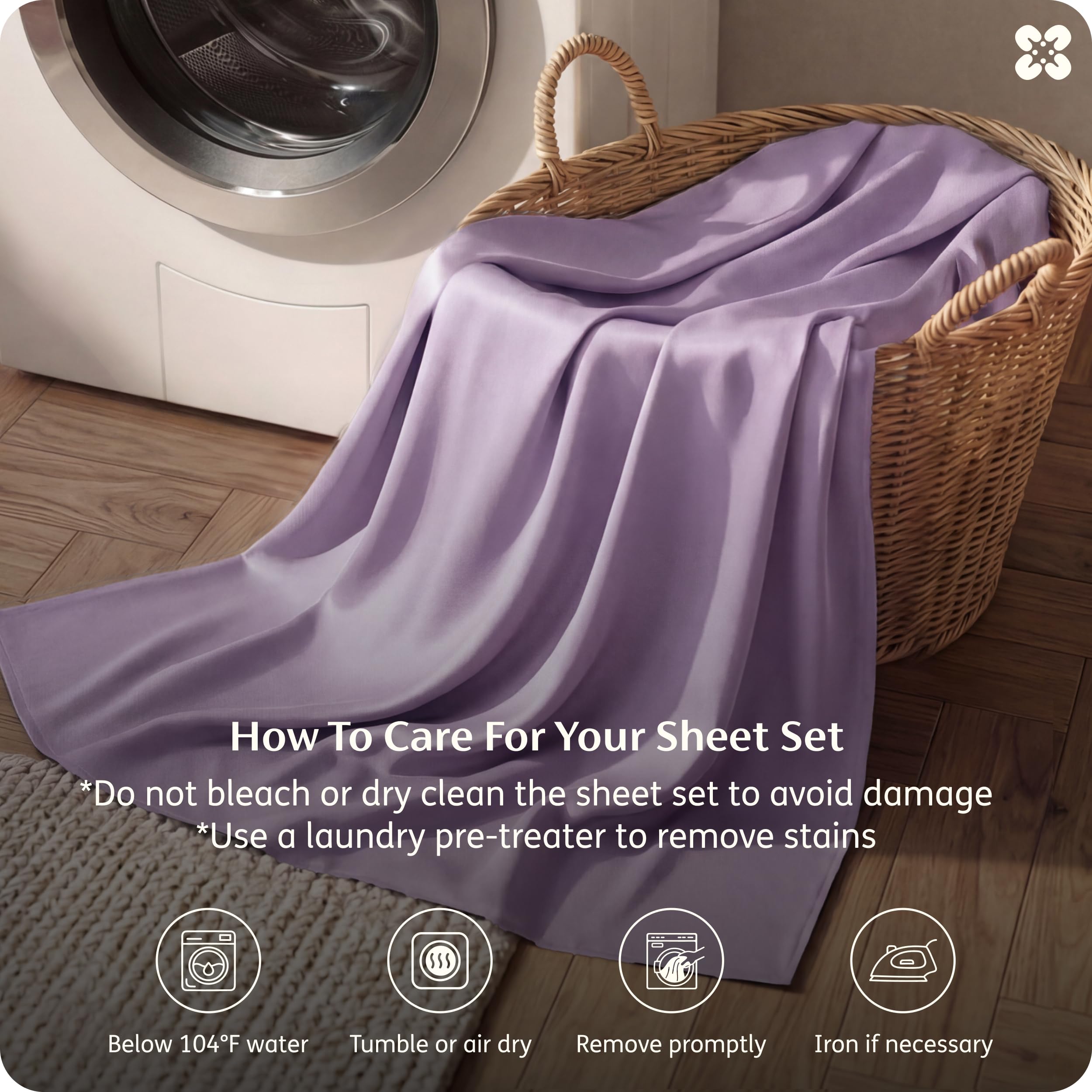 Bedsure care label and OEKO-TEX tag confirming tested fabric safety