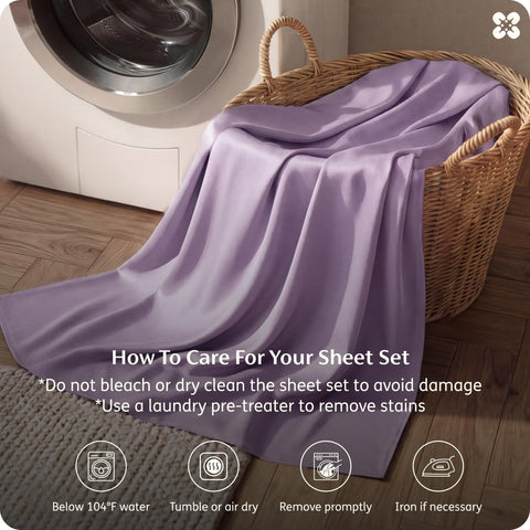 Bedsure care label and OEKO-TEX tag confirming tested fabric safety