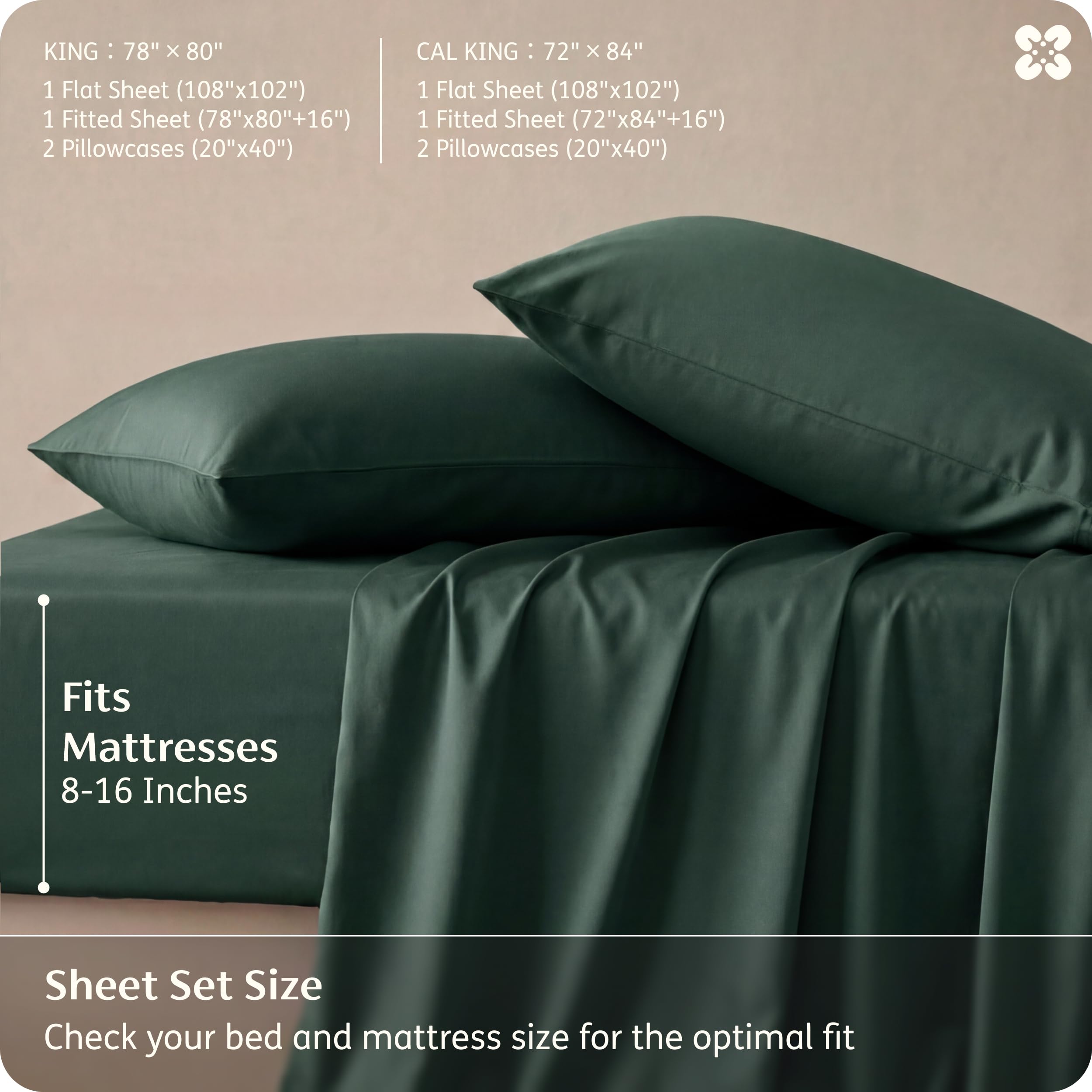 Bedsure PureWoven styled bedroom scene highlights cool, breathable sleep environment