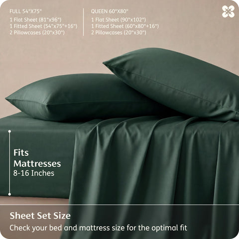 Bedsure styled bedroom scene illustrating cool, relaxed sleep setup