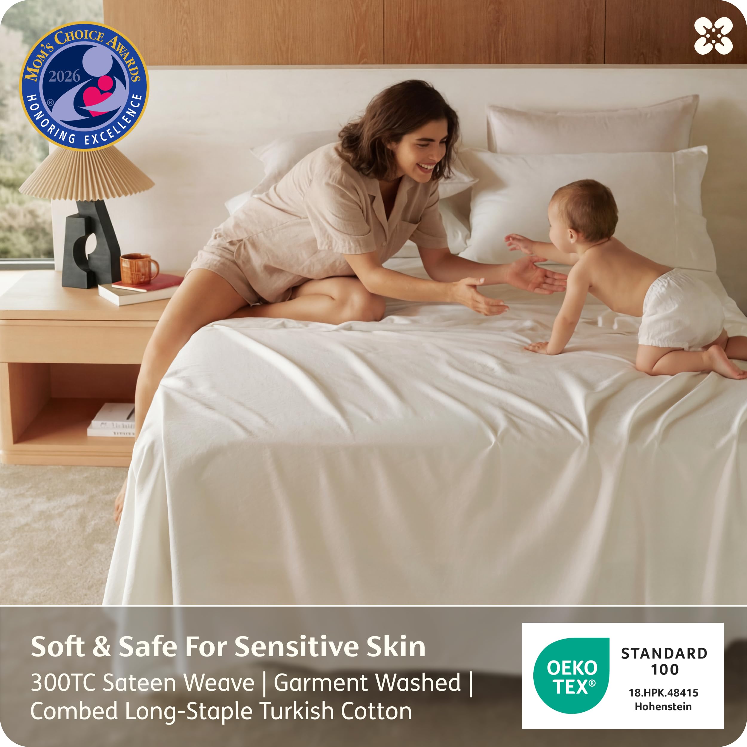 Bedsure sateen weave texture revealing soft sheen and breathable comfort