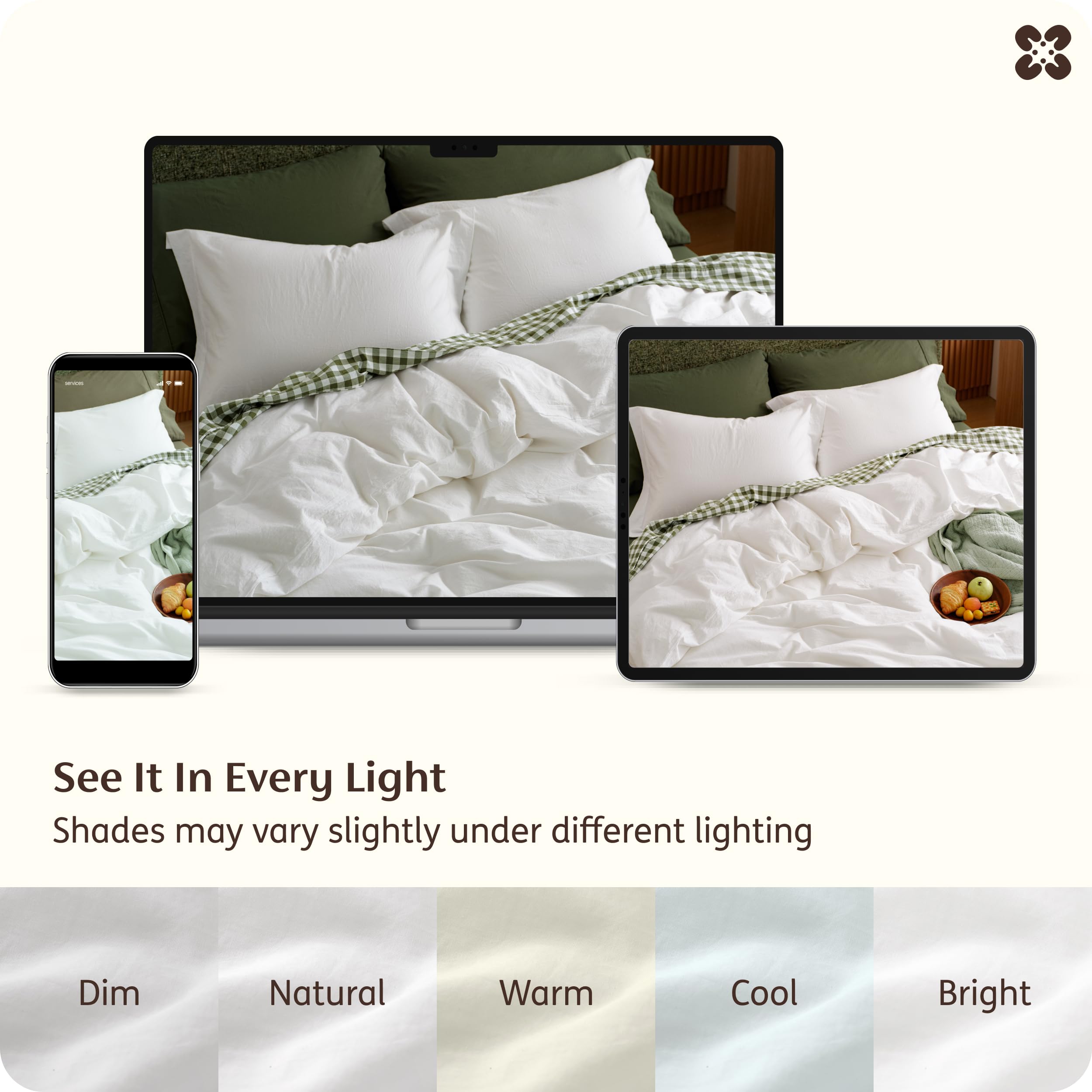 Bedsure styled bedroom scene showing duvet set creating relaxed, inviting atmosphere