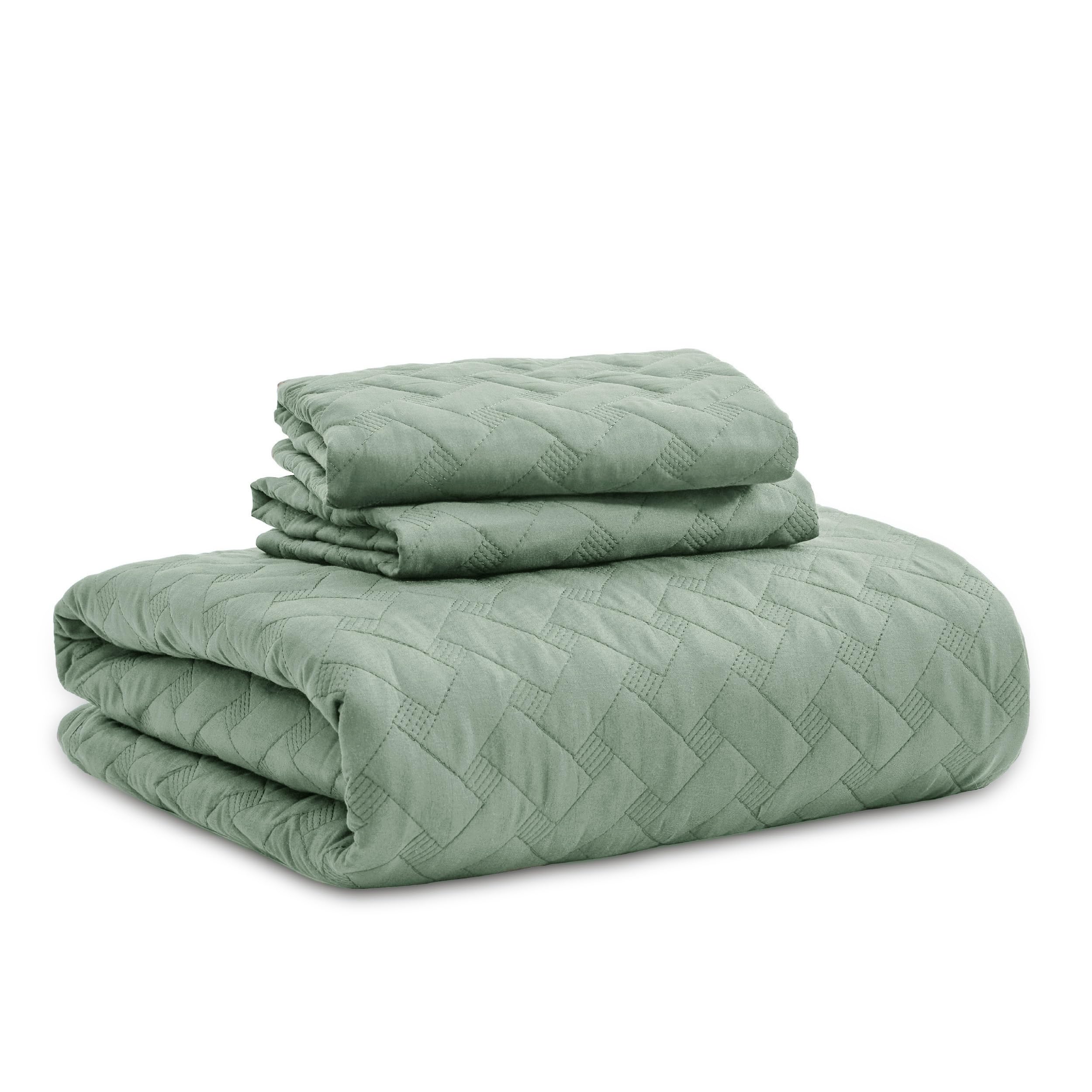 Bedsure color swatch comparison ensuring accurate sage green shade selection