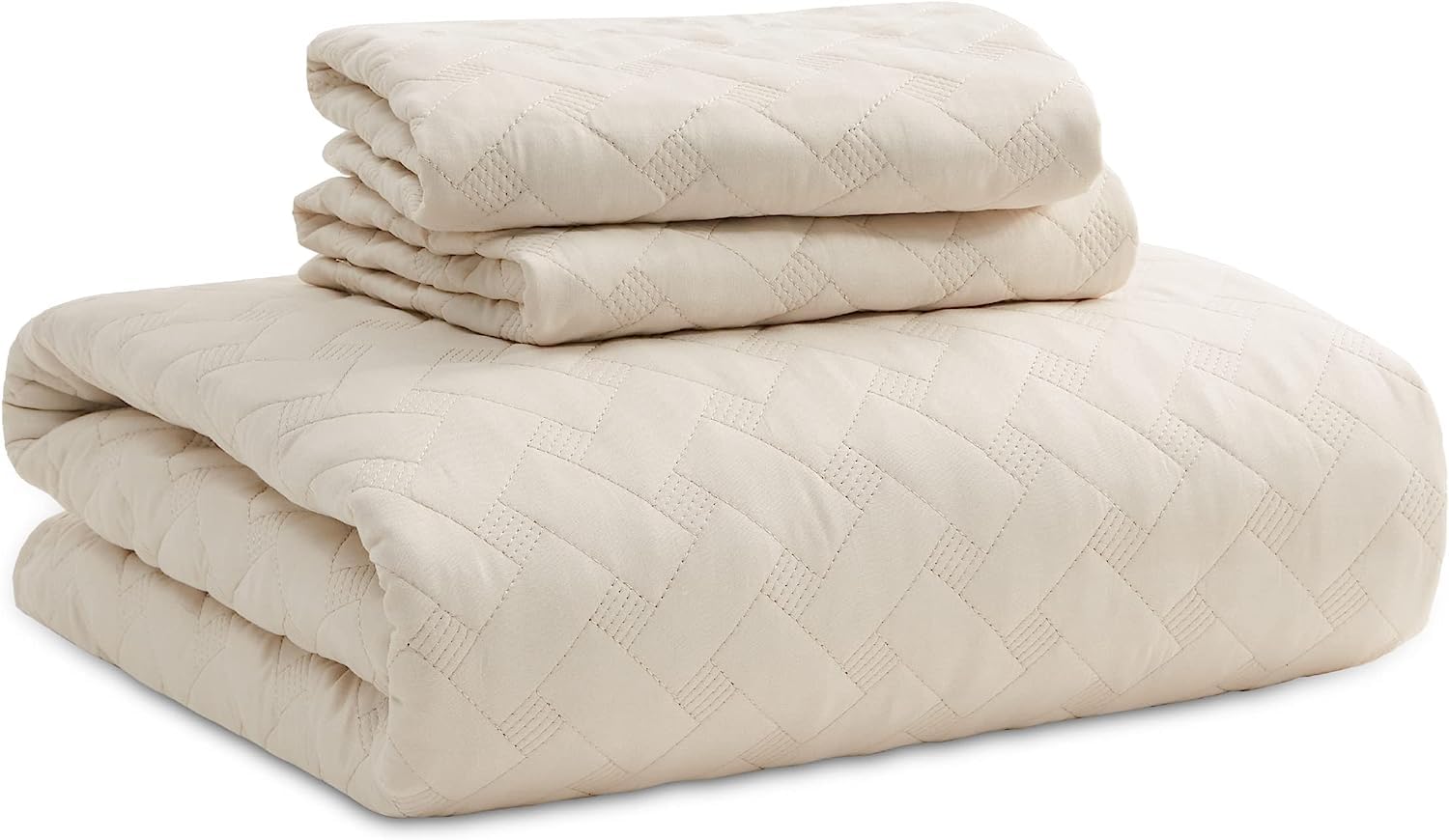 Bedsure quilt folded in storage illustrating compact, neat organization