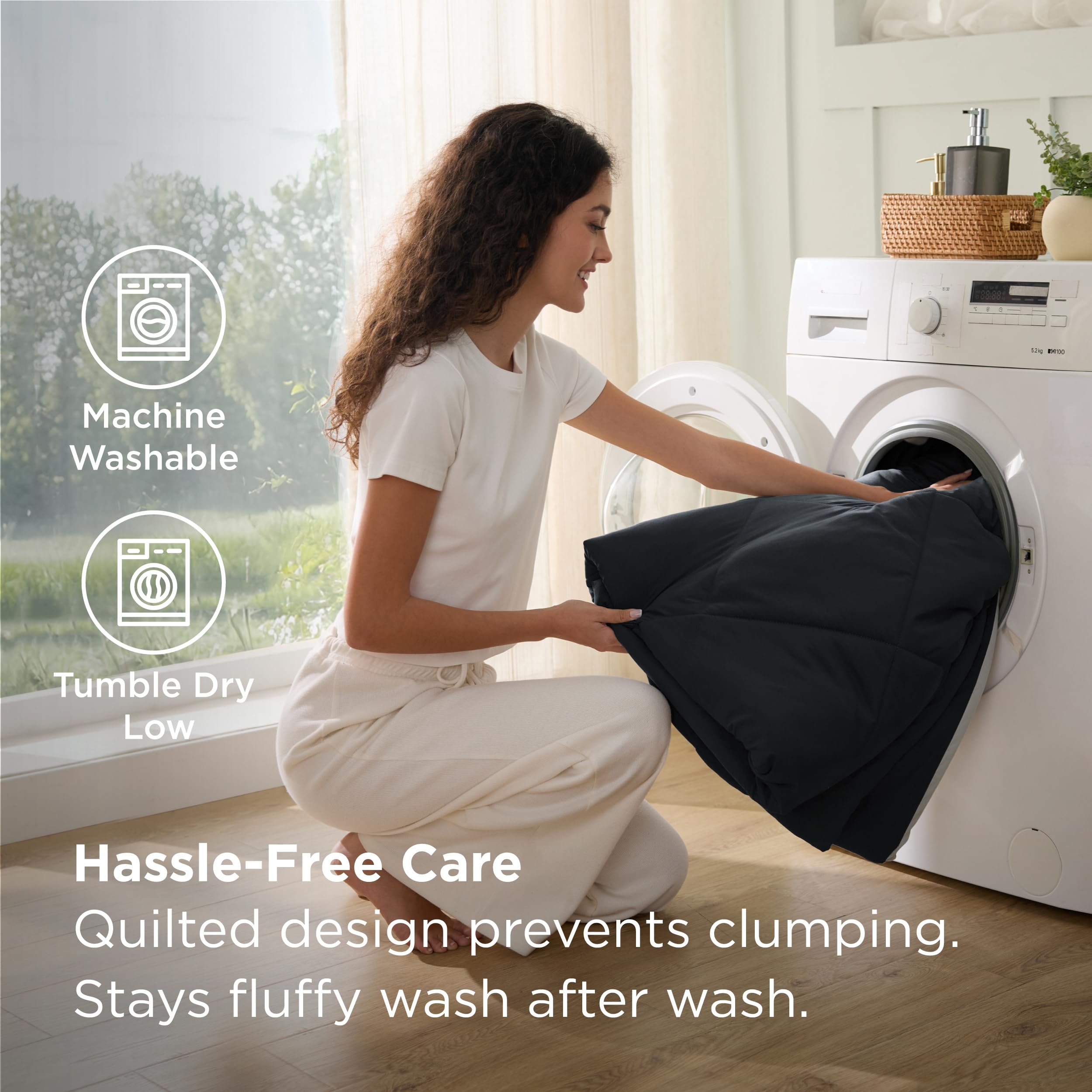 Bedsure diamond quilting texture detail prevents fill shifting and adds loft