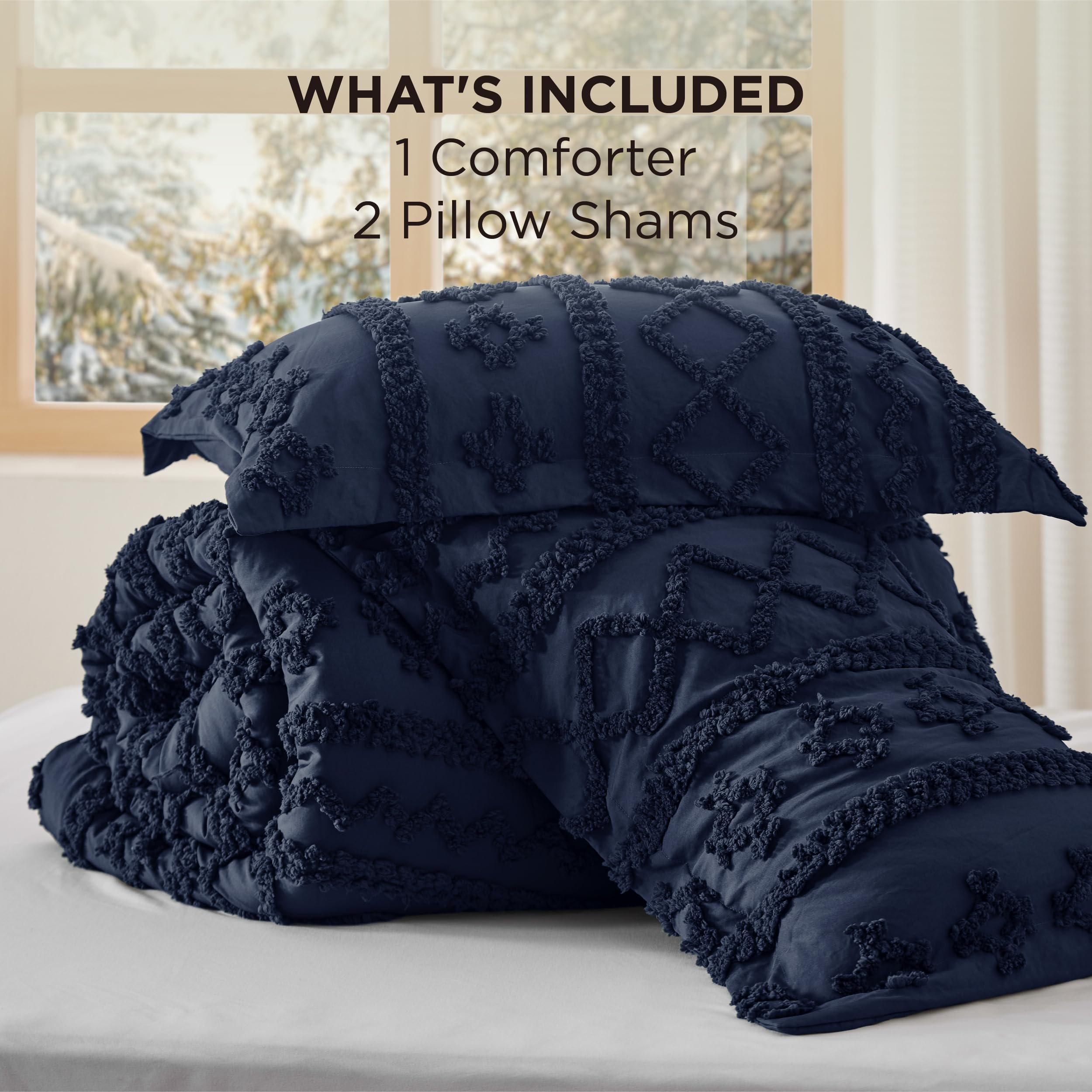 Bedsure comforter reverse side showing alternate pattern and versatile styling benefit