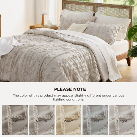 Bedsure comforter reverse side displaying backing pattern and versatility