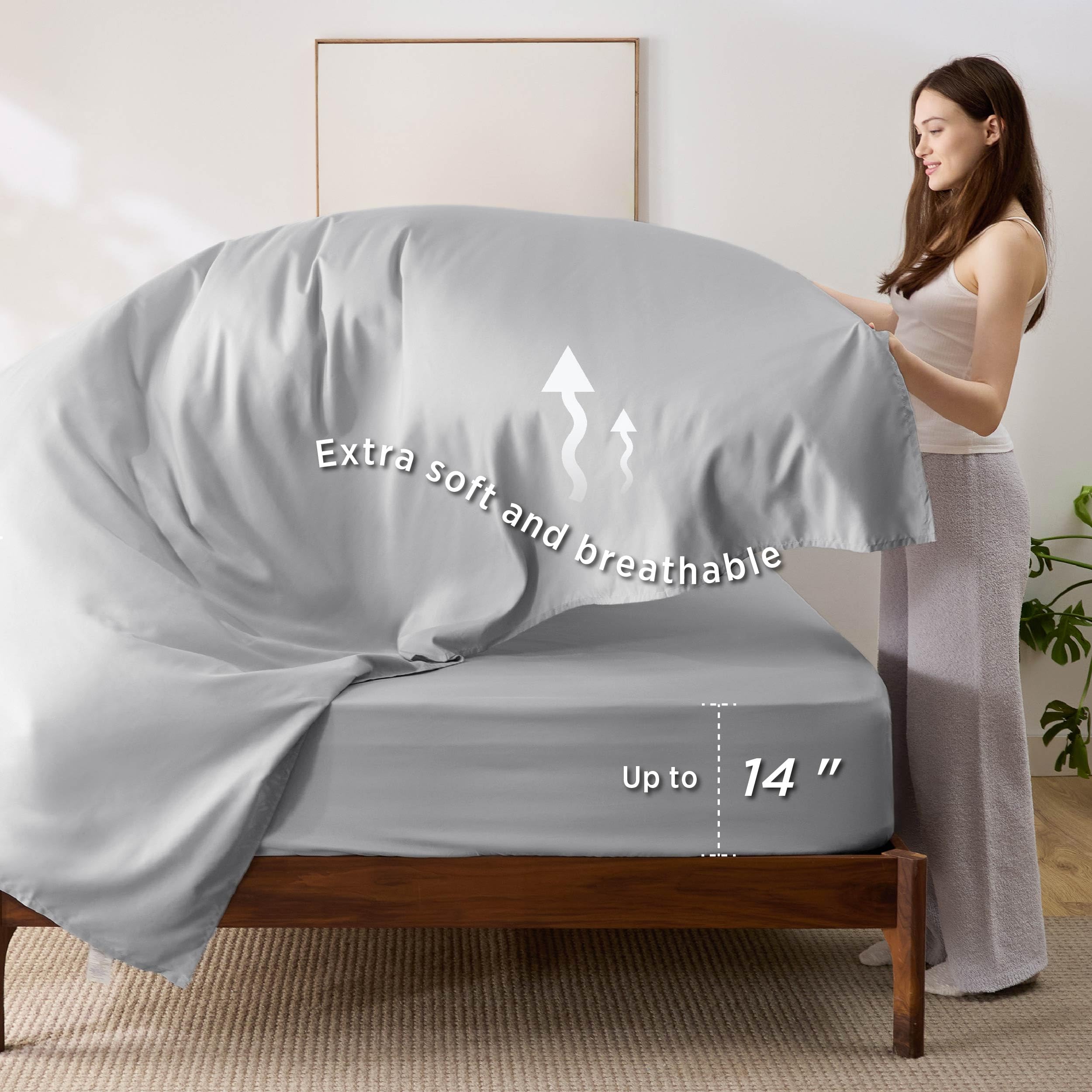Bedsure comforter showing blush pink side for warm tone styling versatility