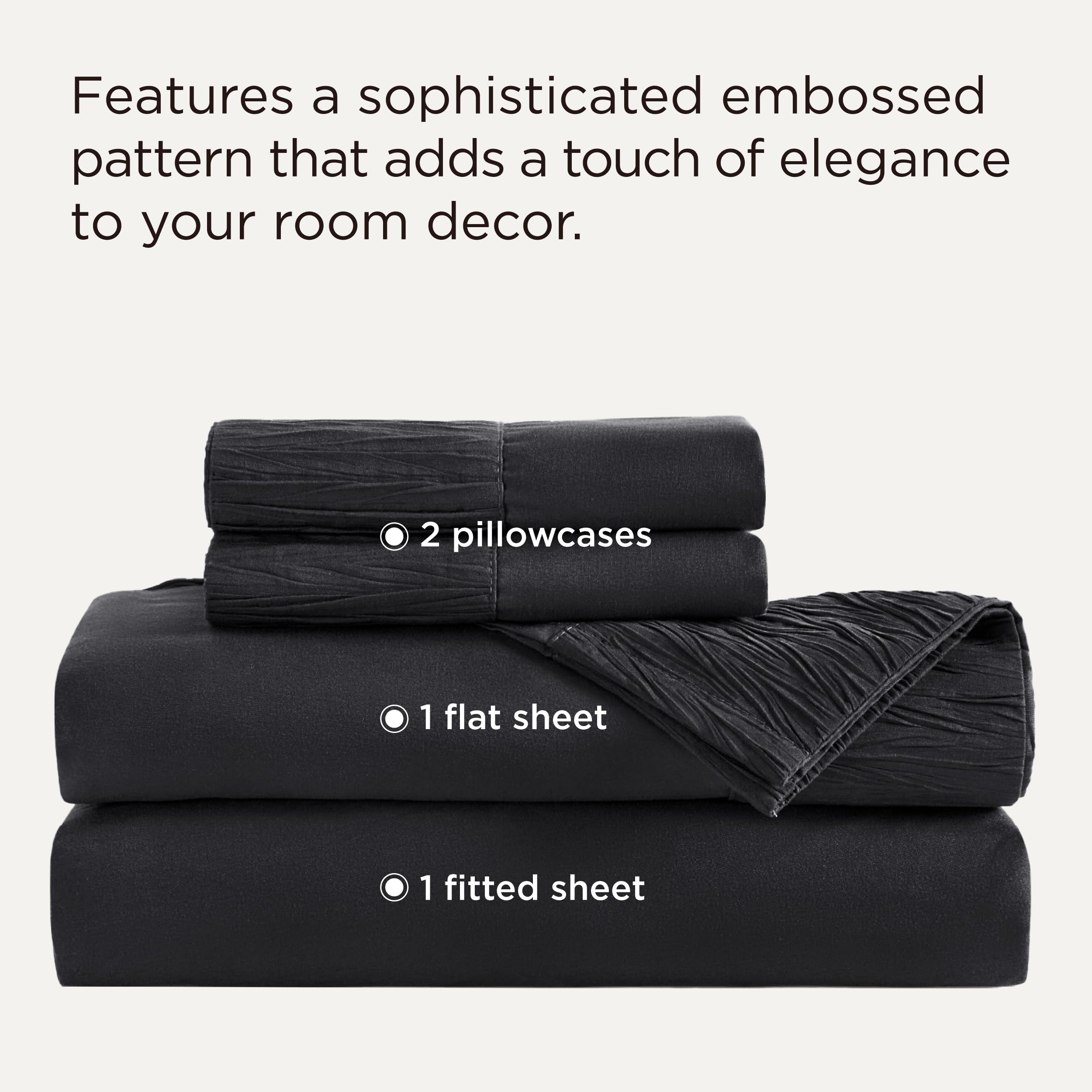 Bedsure ruched hem detail on pillowcase highlighting decorative finish and elegance