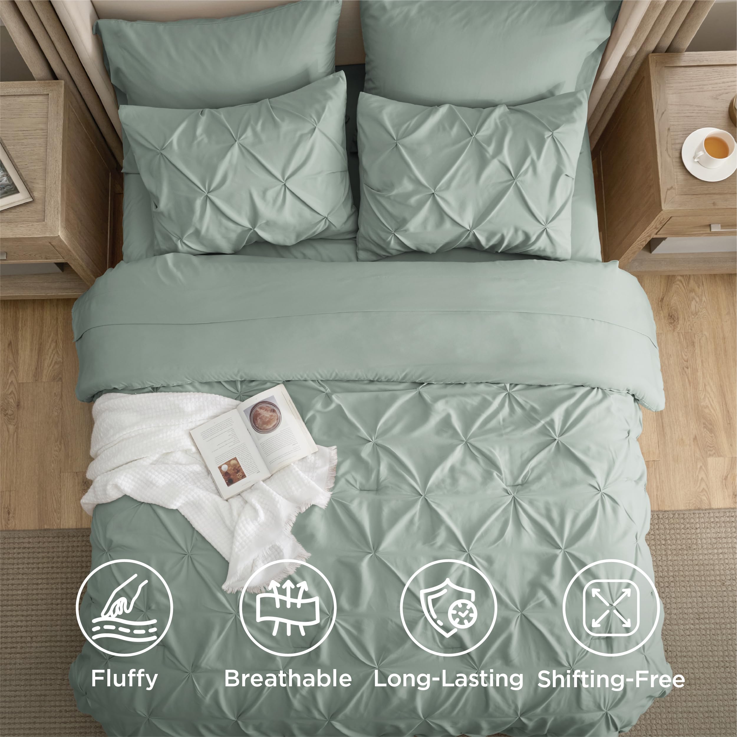 Bedsure unboxed packaging showing complete seven-piece set ready for gifting