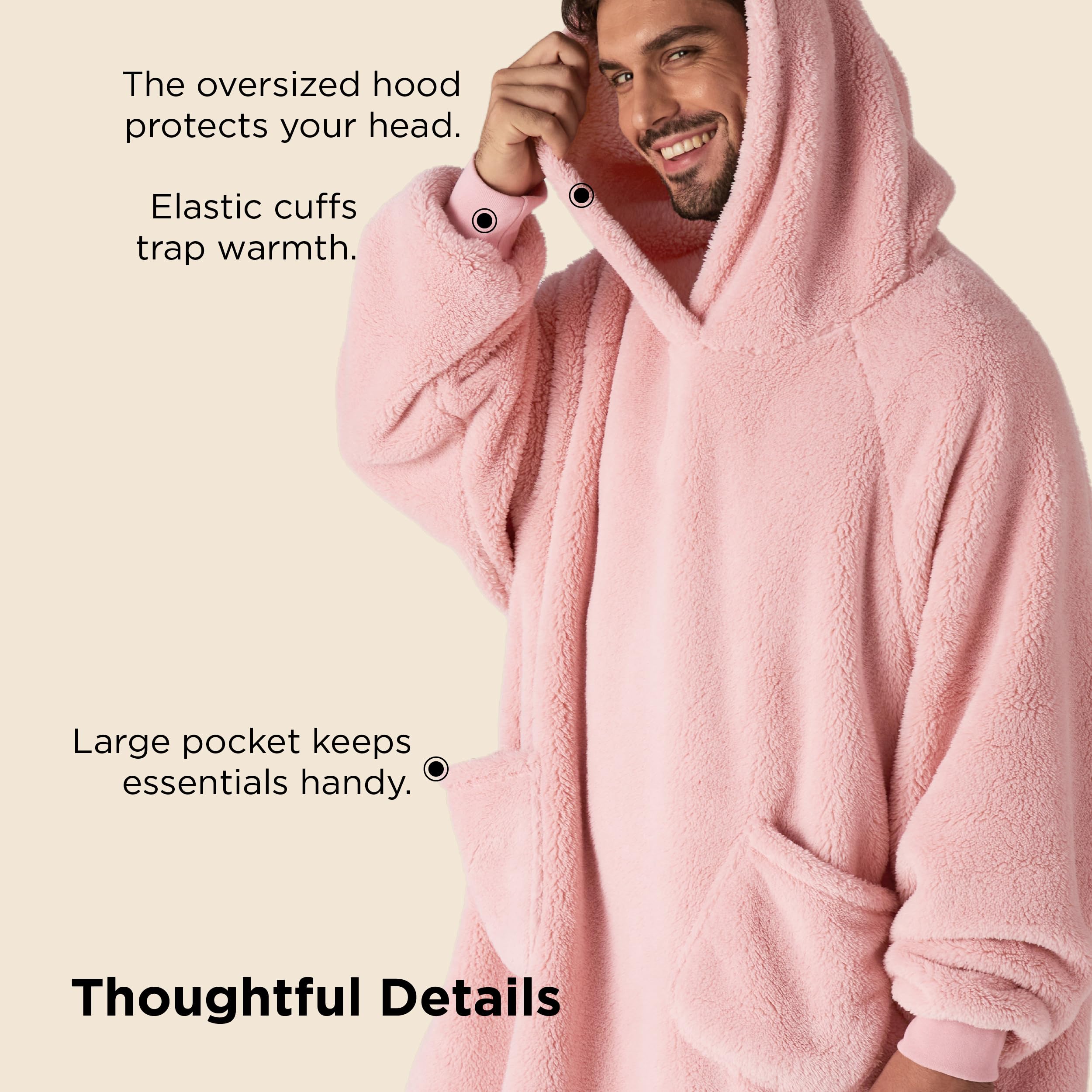 Bedsure size comparison demonstrates oversized fit and coverage