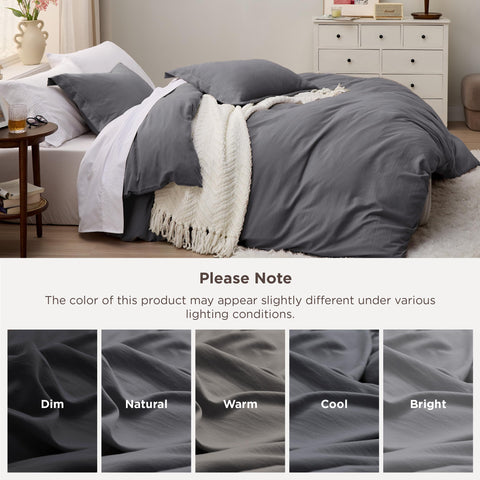 Bedsure duvet scale comparison showing queen size fit on mattress