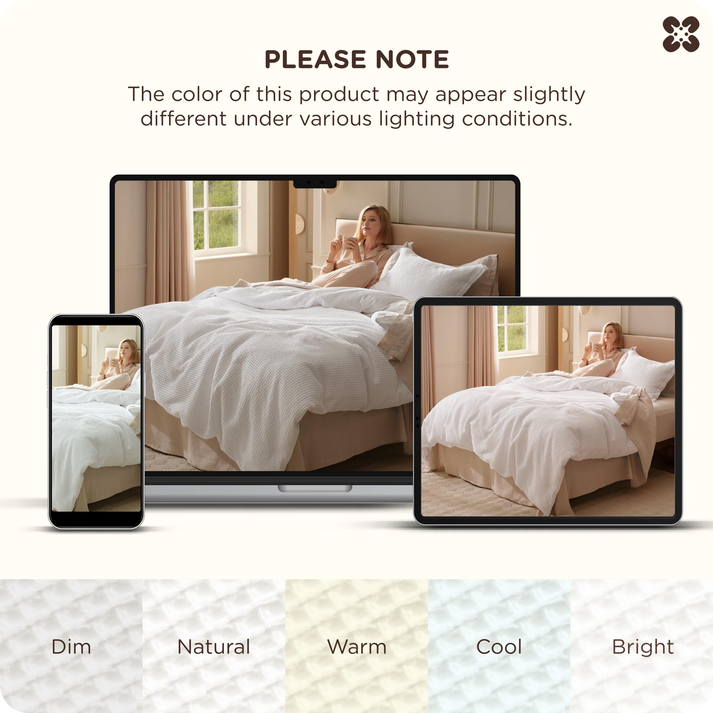 Bedsure folded set with ruler for scale demonstrating compact storage and fit