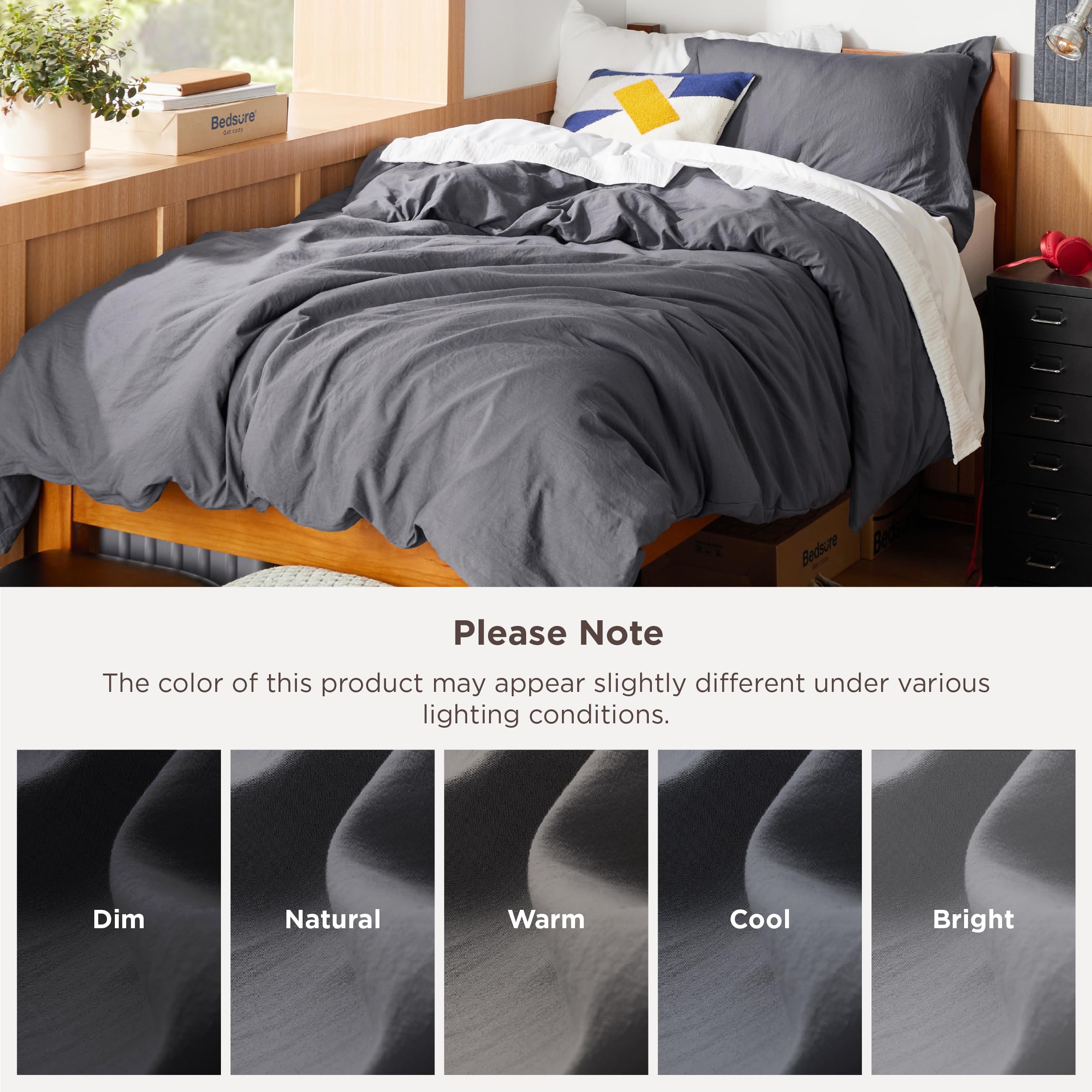 Bedsure twin cover on mattress showing scale and proportional drape