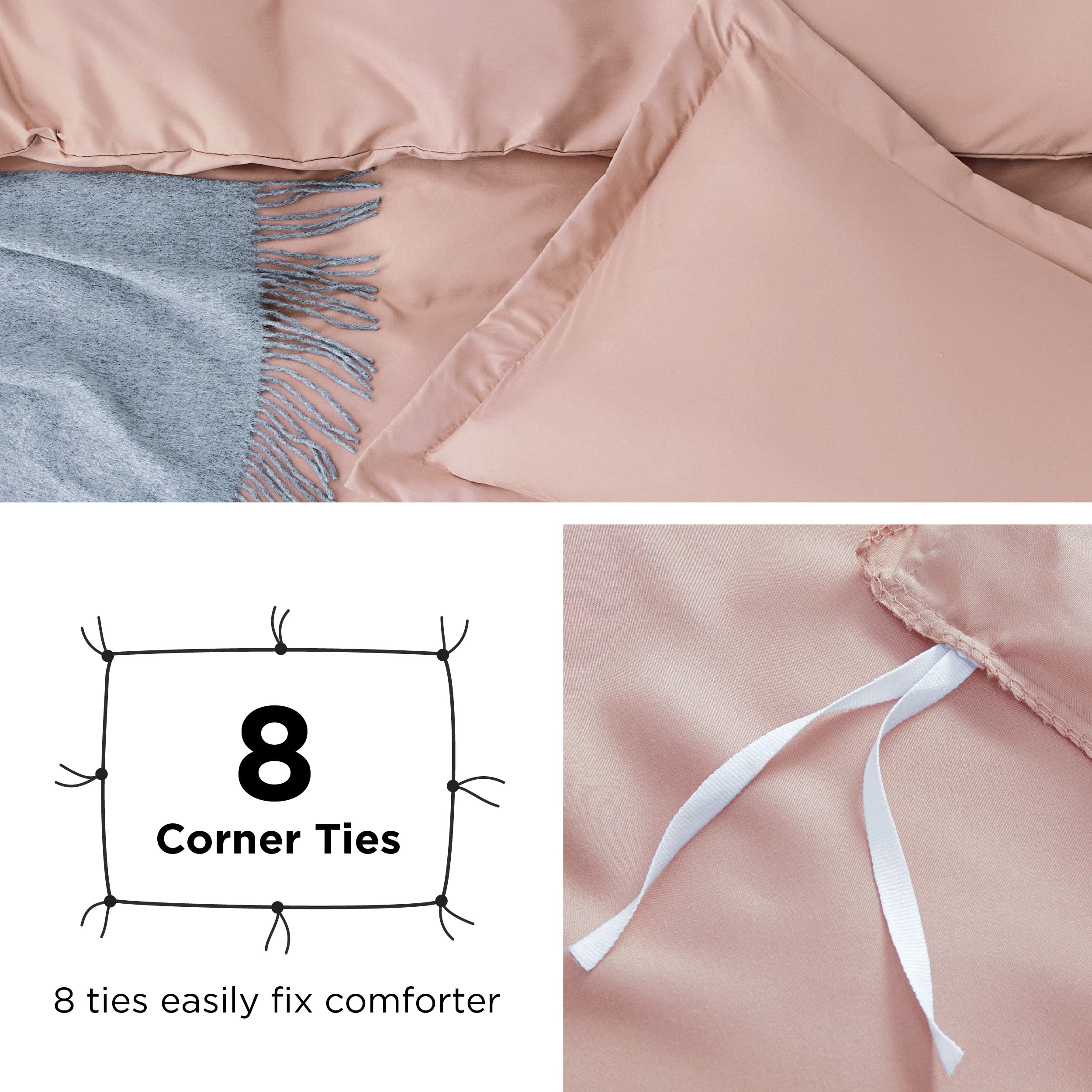 Bedsure shown on mattress to compare fit and drape for twin and twin XL
