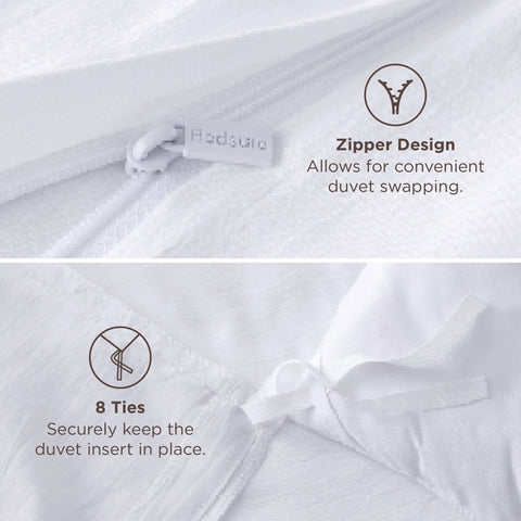 Bedsure beside ruler to show scale and queen size coverage comparison