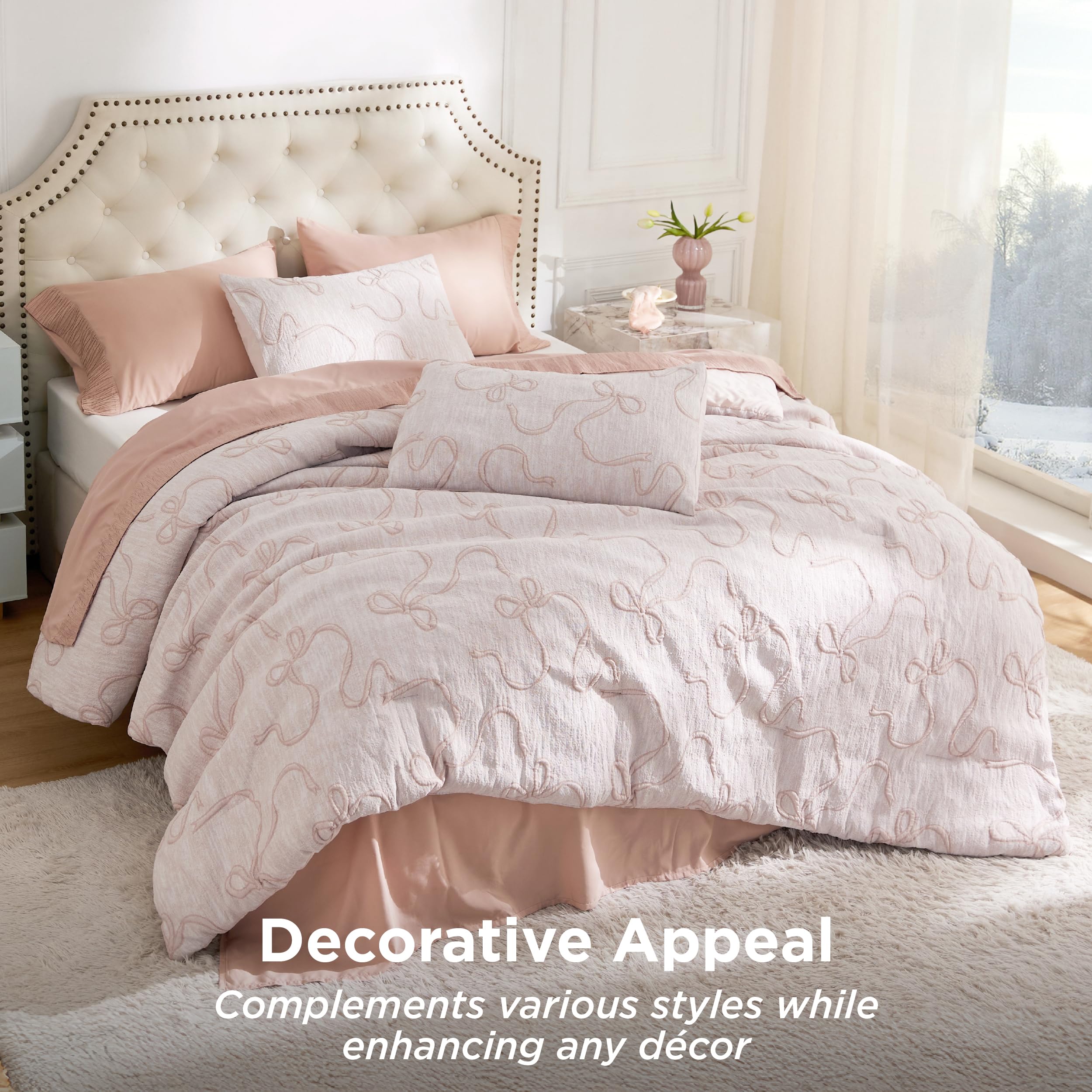 Bedsure comforter on king bed showing scale and coverage benefit
