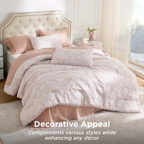 Bedsure comforter on king bed showing scale and coverage benefit