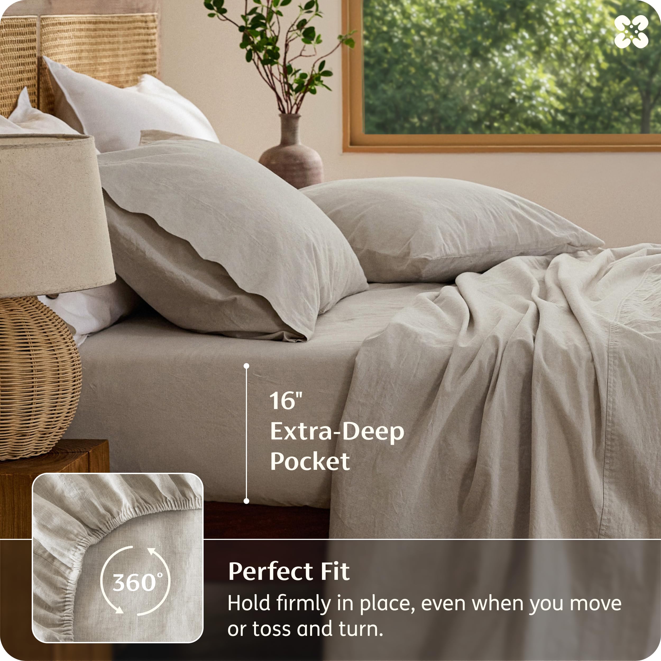 Bedsure size comparison with ruler showing queen fit and mattress compatibility