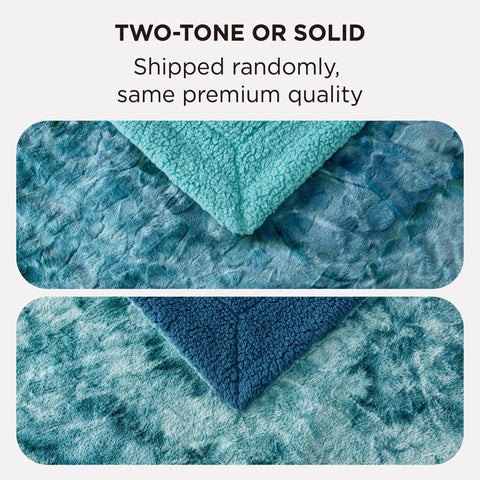 Bedsure blanket next to person showing scale and generous coverage