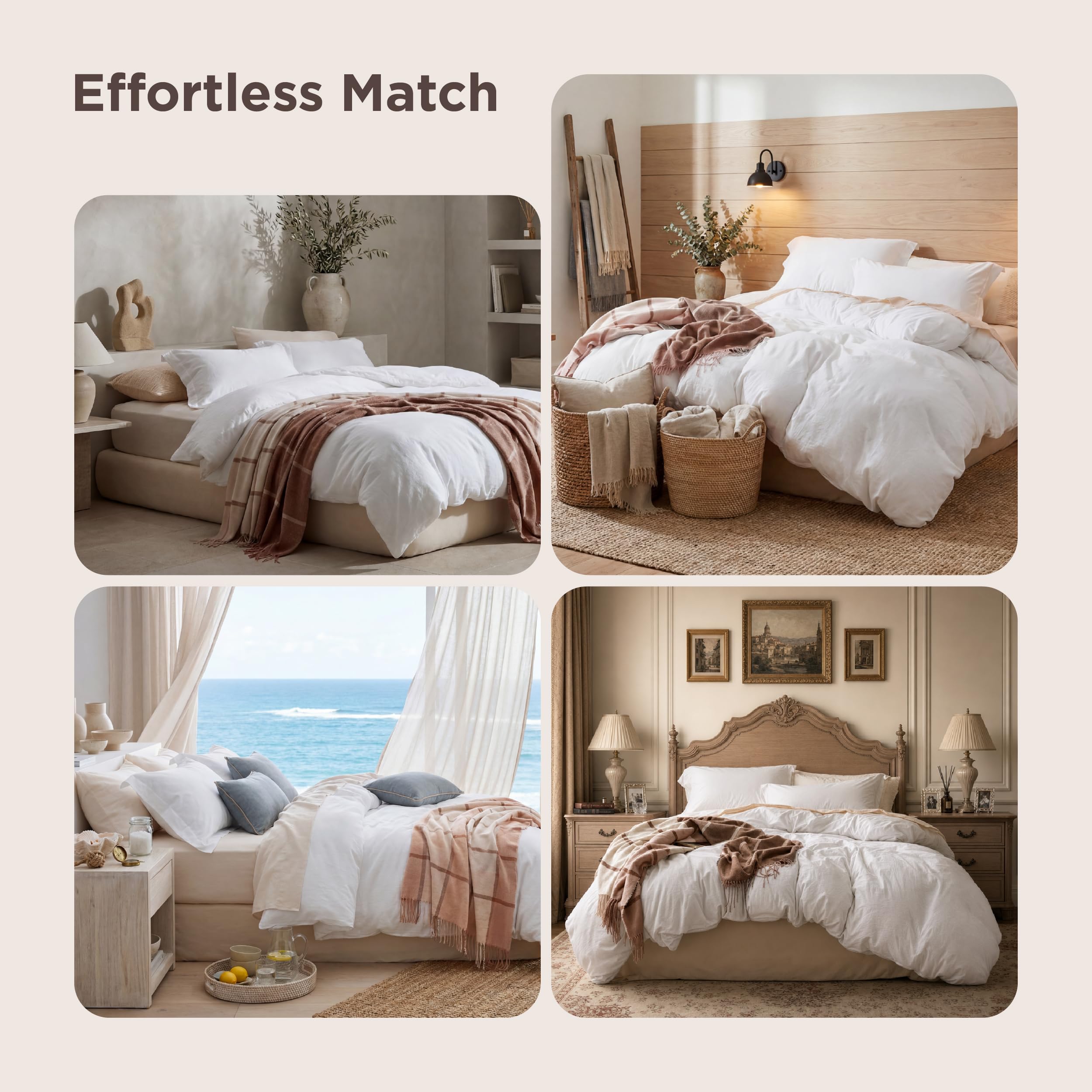 Bedsure seam stitching detail highlighting reinforced seams for durable everyday use