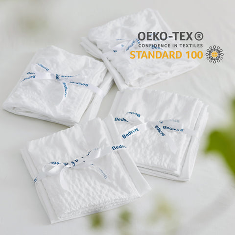 Bedsure hand touching fabric showing plush feel benefit: ultra-soft comfort