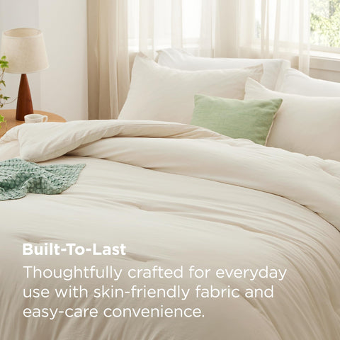 Bedsure shams detailed stitching close-up highlighting durable seams and neat look