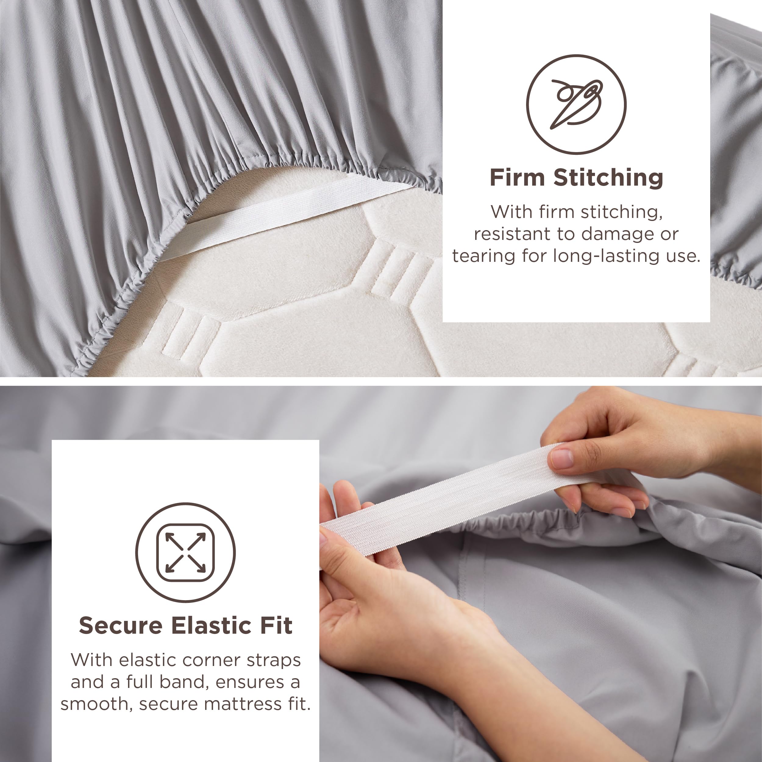 Bedsure brushed fabric texture showing soft, breathable surface