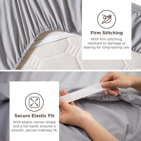 Bedsure brushed fabric texture showing soft, breathable surface