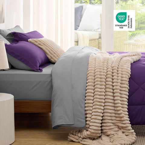 Bedsure fitted sheet pocket detail fitting mattresses up to 14 inches