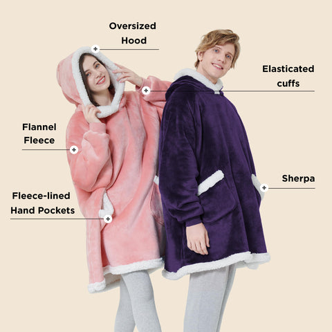 Bedsure close-up of sherpa lining highlighting plush warmth and comfort