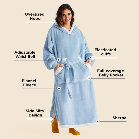 Bedsure sherpa lining closeup highlighting plush texture and insulating comfort