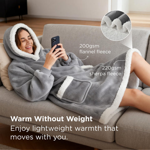 Bedsure close-up of plush sherpa lining highlighting insulating softness