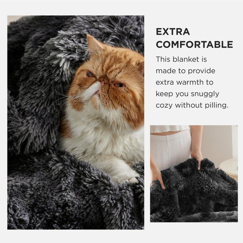 Bedsure Sherpa reverse close-up shows soft warmth benefit
