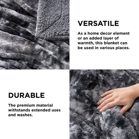 Bedsure Sherpa reverse detail highlighting insulating fleece warmth benefit