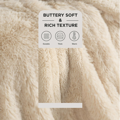Bedsure Sherpa reverse side closeup highlighting warmth and softness