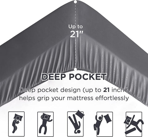 Bedsure side profile showing depth demonstrates deep-pocket fit advantage