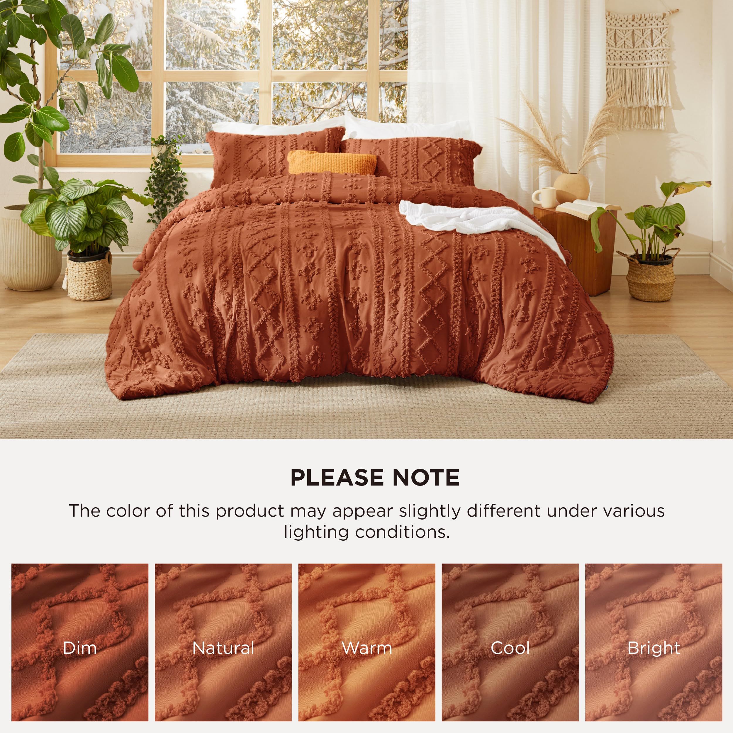 Bedsure California king comforter beside ruler to show true size dimensions
