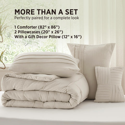Bedsure size comparison on full mattress showing coverage and fit