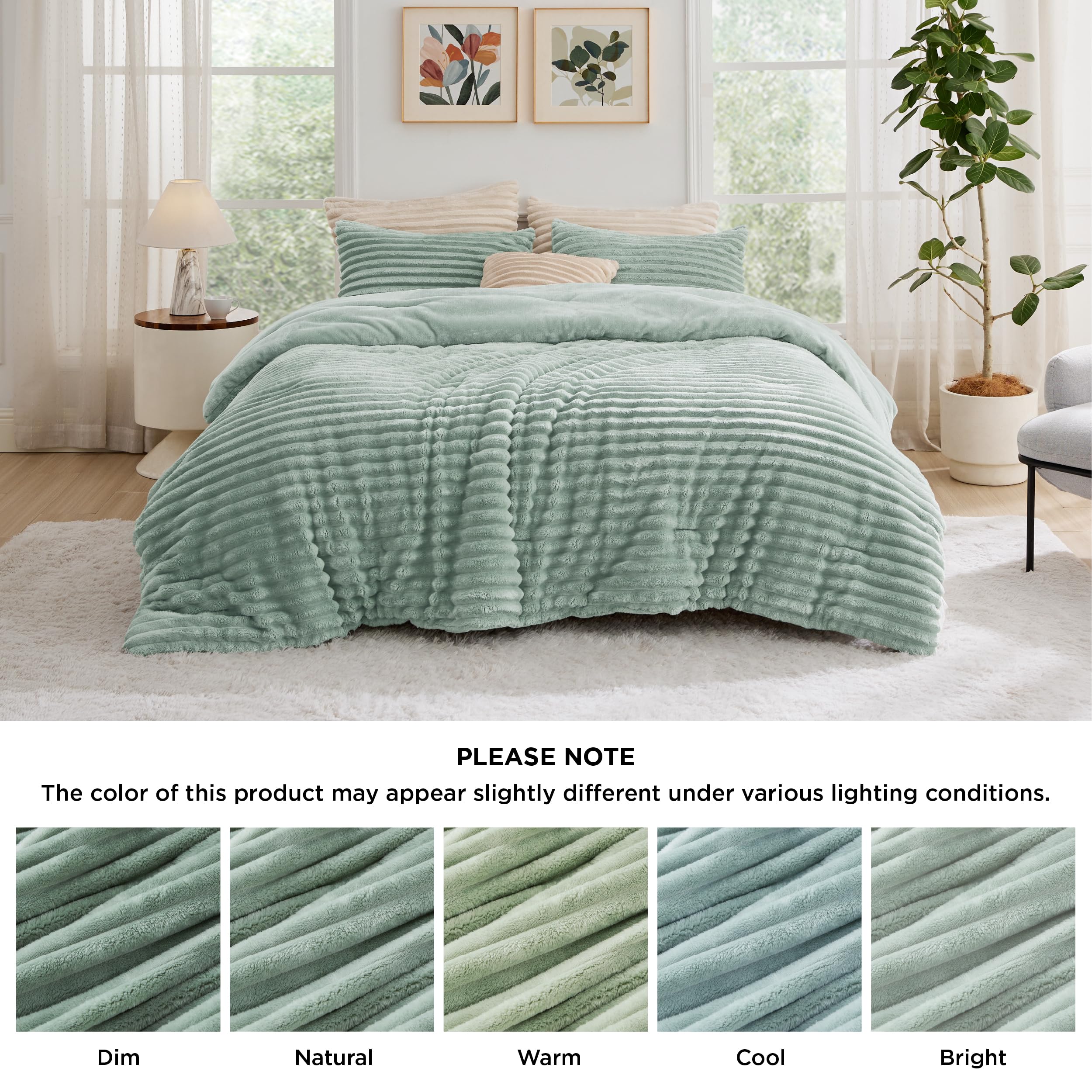 Bedsure size comparison with mattress indicating 90x90 inch king coverage