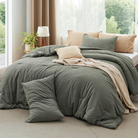 Bedsure comforter beside ruler indicating queen size scale