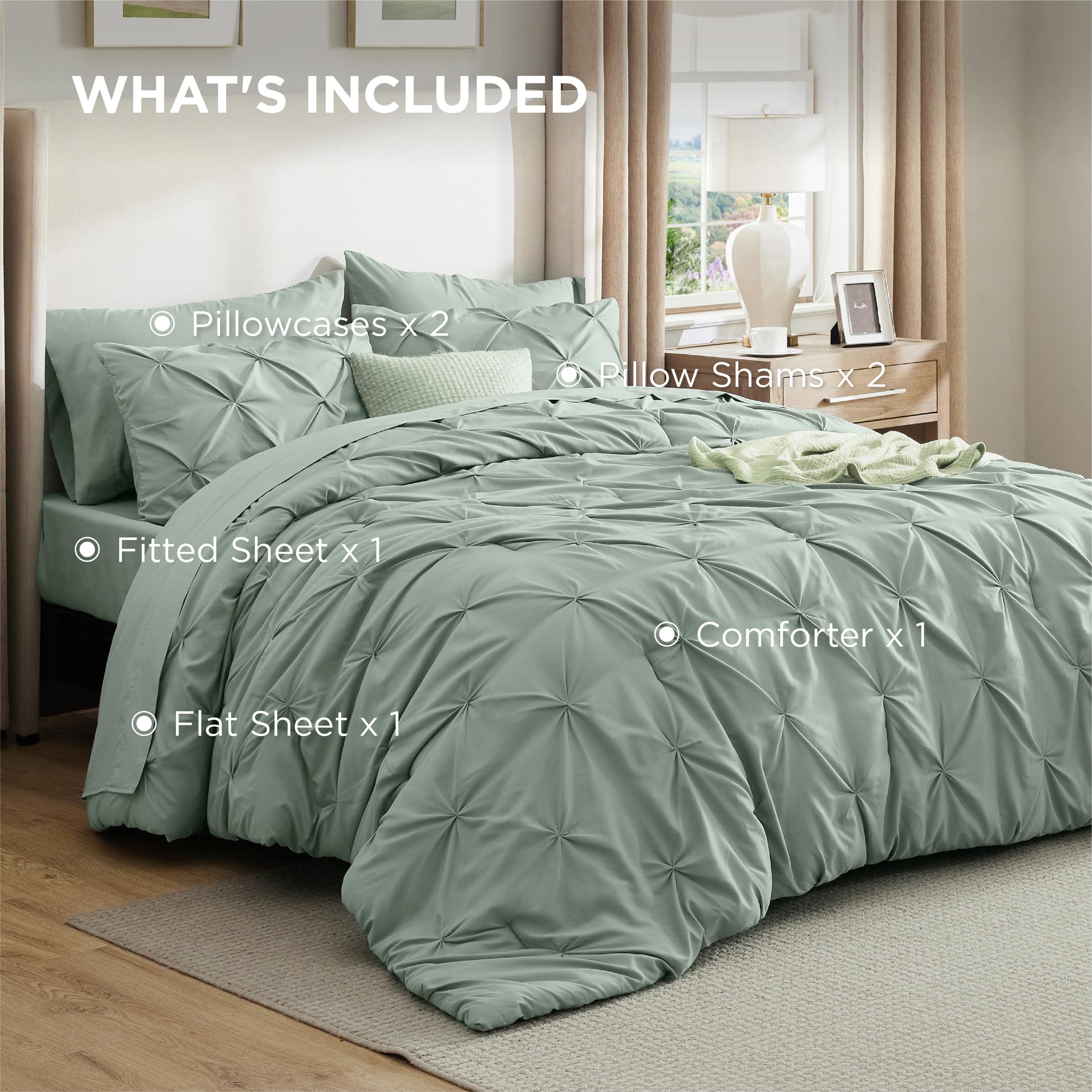 Bedsure scale comparison with ruler showing oversized king dimensions