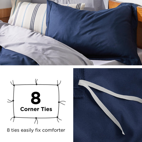 Bedsure size comparison next to ruler indicating twin/twin XL dimensions advantage