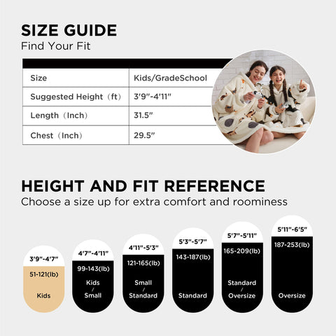 Bedsure size scale comparison showing adult hand for proportion guidance