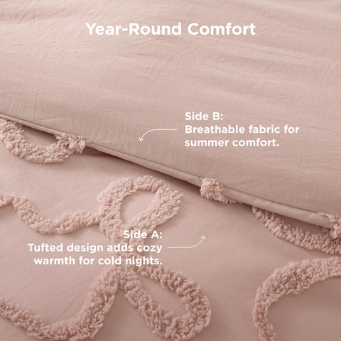 Bedsure comforter on mattress to show scale and full 90x90 inch coverage