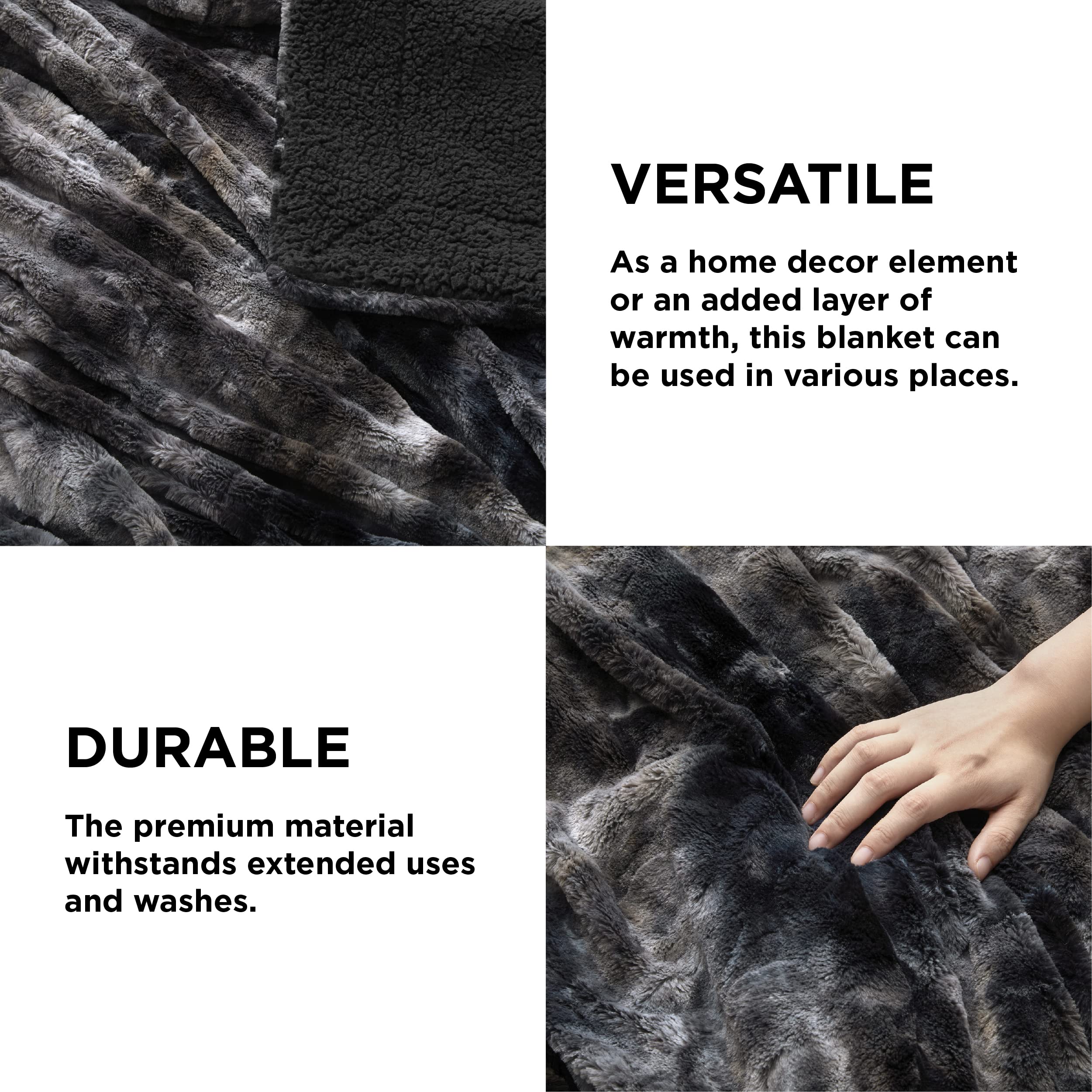 Bedsure blanket on queen bed demonstrating large coverage