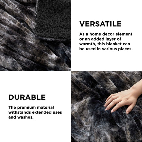 Bedsure blanket on queen bed demonstrating large coverage