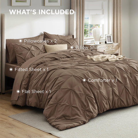 Bedsure comforter on king bed scale shot demonstrating true king coverage and proportion