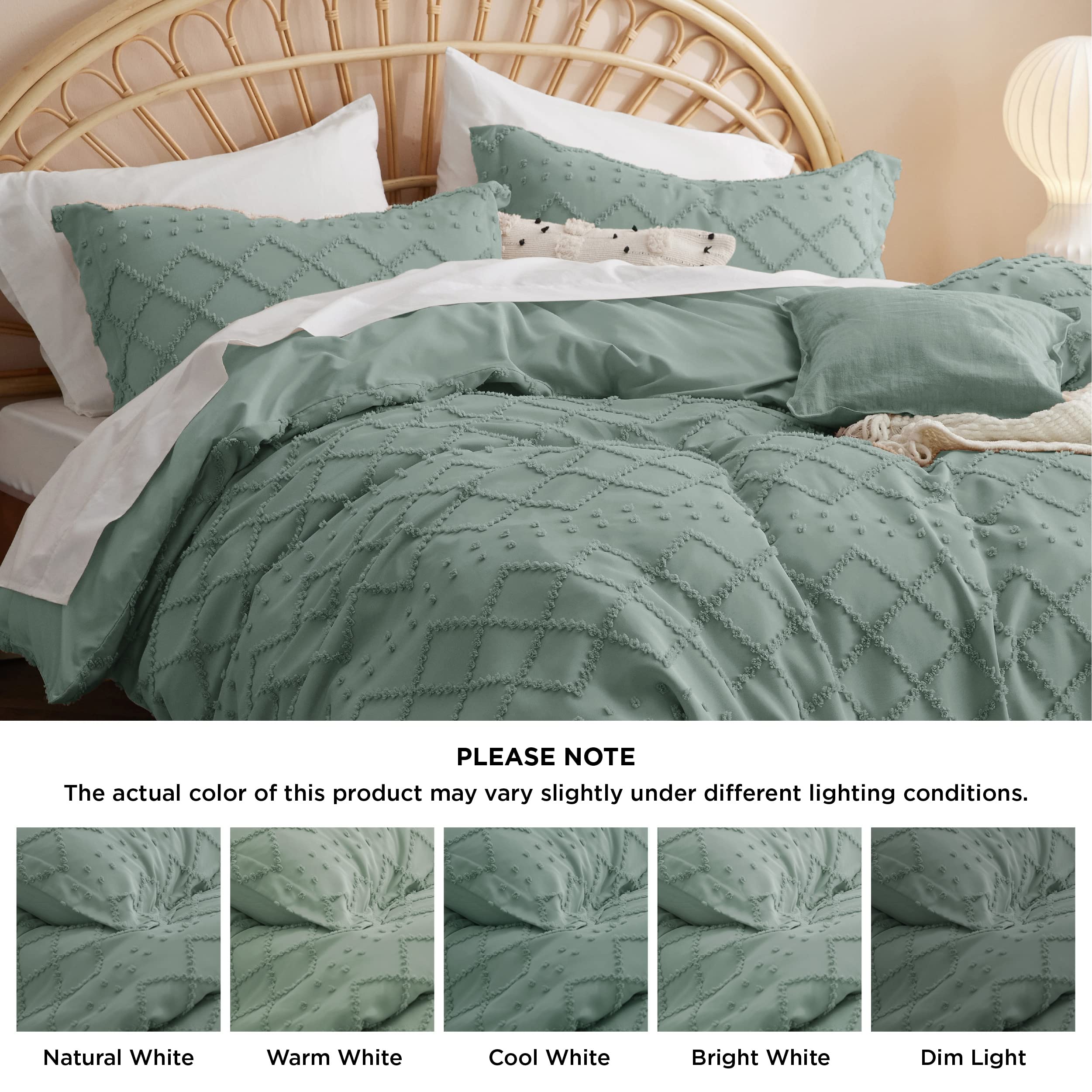 Bedsure scale photo on king bed showing generous overhang and proper fit